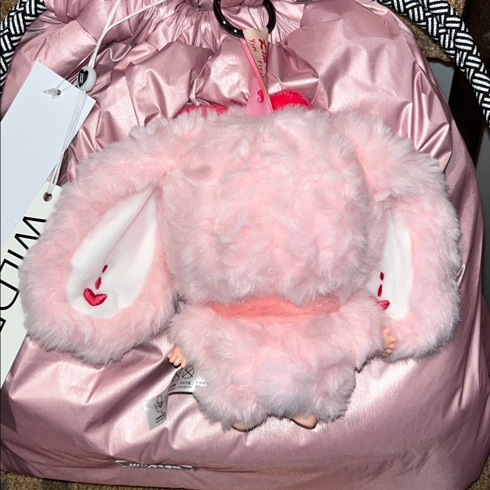 Wildfox Rose/Light Pink Backpack With Rope Straps - Picture 4 of 13